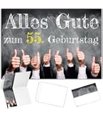 Geburtstagskarte Zum 55. – Für Ihn & Sie, Mit Umschlag, 14x21,6cm, Hochwertiger Karton