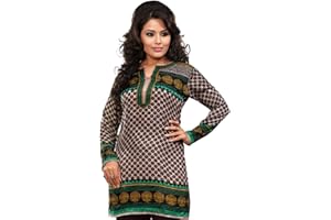 MAPLE CLOTHING MapleClothing Indien Tunika Top Kurti Womens Bedruckt Bluse Indische Kleidung
