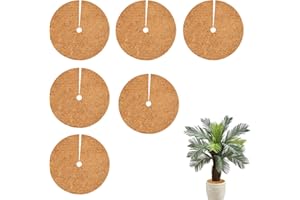 Light feather Disco Pacciamatura Cocco 6 Pezzi Disco in Fibra di Cocco Piante Fibre Cocco Pacciamatura 20 cm Tappetino per Protezione delle Piante per Protezione Piante, Antigelo E dalle Erbacce