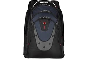 ‎WENGER WENGER Ibex Laptop-Rucksack, Notebook bis 17 Zoll, Tablet bis 10 Zoll, 23 l, Damen Herren, Business Uni Schule Reisen, Schwarz/Blau, 600638