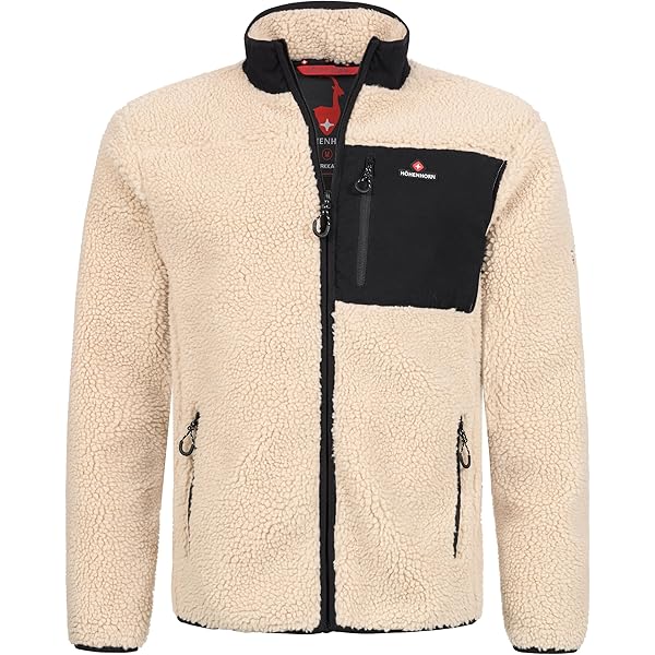 Höhenhorn Bärg Hoodie Teddyfleece Herren Kapuzen Pullover Hoody