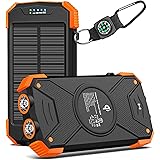 BLAVOR power bank solare 10000 mAh Qi caricatore rapido caricabatterie wireless per esterni portatile Power Bank batteria est