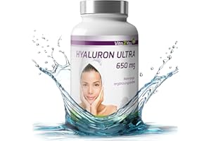 ‎VITA2YOU Vita2You Hyaluronsäure Ultra 650mg - 90 vegane Kapseln - pflanzlich aus Fermentation - 500-700 kDa - Hochdosiert - 3 Monatspackung - ohne Zusätze - Hyaluron - Premium Qualität