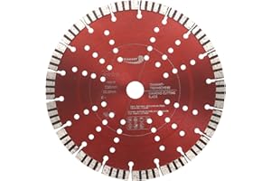 PRODIAMANT Disco de corte de diamante Premium, hormigón 230 mm x 22,23 mm, disco de corte de diamante 230 mm, altura de segmento 15 mm