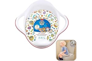 SRVERTEX SRV Hub® Toilettensitz für Kleinkinder, 40 cm, Kunststoff, weich gepolstert, mit weichen Griffen, leicht zu reinigen (weich gepolsterter Toilettensitz Paw Patrol)