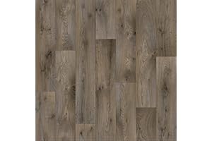 247Floors Forli Wood Plank Effect Vinyl Flooring 2.3mm Realistic Foam Backed Slip Resistant Lino (4m x 4m / 13ft 1" x 13ft 1", Beige Brown Planks)
