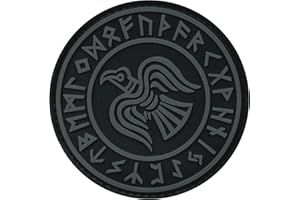 2AFTER1 Subdued Rare Norse Viking Raven Runes Odin God of War ACU Morale PVC Rubber 3D Touch Fastener Patch