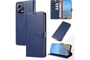 KKEIKO Funda para Xiaomi Redmi Note 12 Pro 5G, Billetera Carcasa de PU Cuero, Anti Golpes Magnético Funda con Stand Function para Redmi Note 12 Pro 5G, Azul
