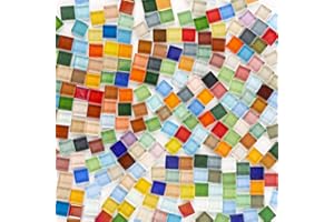 ZOFUN 1kg bunte Kristall-Mosaik-Fliesen, kleine Mini-Mosaik-Fliesen zum Basteln, Bunt Mosaik Steine Kristall-Mosaikfliesen für Badezimmer, Küche, Heimdekoration, DIY Kunstprojekte (Mix Color Series)