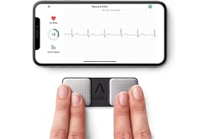 AliveCor KardiaMobile 1L ECG Portatile | Individua Fibrillazione Atriale, Bradicardia, Tachicardia o il ritmo cardiaco normale in soli 30 secondi direttamente sul tuo telefono | Distribuito da OMRON
