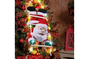 Aceshop Pnącza Święty Mikołaj Dekoracje świąteczne Wiszące Święty Mikołaj ze światłem LED Ozdoby świąteczne Pluszowa lalka Święty Mikołaj Prezent do dekoracji świątecznej (czerwony biały)