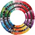 GEMSY Cotton Collection Of 50 Hand Embroidery Threads Random Colours - Complete Set Kit For Colorful Needlework, Sewing, And Craft Projects - Multi-Color Variety, Floss, Embroidery Dhaga, 120 Gram
