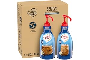 COFFEE MATE NESTLE COFFEE-MATE Coffee Creamer, French Vanilla, 1.5L liquid pump bottle, Pack of 2