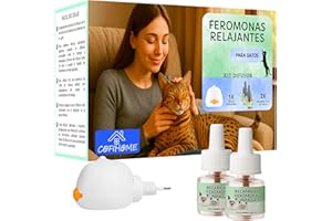COFIHOME - Diffusore di feromoni lenitivi per gatti - Vaporizzatore antistress feromoni gatto - paura, marcature di urina - soluzione allo stress felino - Gatti - petwellness diffusore gatti