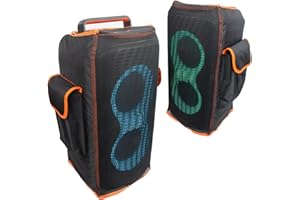 BXAXGX Schutzhülle für PartyBox Club 120 Lautsprecher, doppellagig, kratzfest, staubdicht, passgenaue Lautsprecherjacke, atmungsaktive Netzhülle, mit 2 Aufbewahrungstaschen (partybox 120)