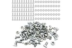VPB 50 Sets Aluminium Greenhouse Nuts and Bolts M6 x 12mm,Cropped Head Greenhouse Nuts & Bolts for Building and Repairing Greenhouse is greenhouse accessories