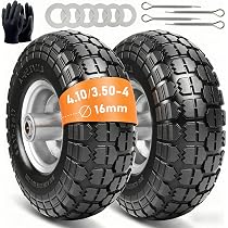 Lot De 2 Roues Pleines Anti-Crevaison KOVA 260mm Pour Diable - Essieu 20mm