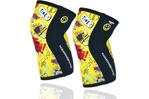 BB BANBROKEN Ginocchiere BANBROKEN 5 mm Knee Sleeves CrossFit, Allenamento funzionale, Sollevamento pesi Compressione Squats 1 paio uomo e donna