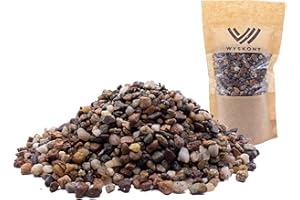 WYSKONT Flusskies für Aquarium, 1 kg, natürliche dekorative Kieselsteine für Aquarien, Garten, Haustiere, 100% sicher für lebende Organismen, Mehrfarbig, Körnung 5-10mm