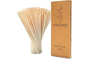 TOMCENXI T&Cx 4mm Reed Diffuser Sticks,10 Inch Natural Rattan Wood Sticks,Diffuser Refills,Essential Oil Aroma Diffuser Replacements Sticks for Home,Office
