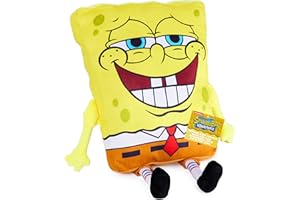 Get Trend SpongeBob SquarePants 3D Plush Cushion for Sofa & Bed, Cute Hugging & Cuddle Cushion, Plush Bedroom Accessories & Decor, Gifts for Her (Yellow SpongeBob, L35 x W28)