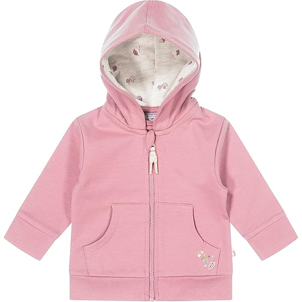SALT AND PEPPER Baby-Sweatjacke - Flamingo Pink Mit Kapuze Und Regenbogen-Stickerei