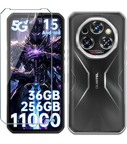 Coque Oukitel WP55/WP55 Pro Avec 2 Verres Trempés - Protection Anti-chocs, Silicone TPU Transparent
