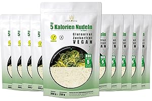 SCHULTZ UND KÖNIG 10 paquetes | Pasta 5 calorías 250g | Pasta a base de algas | Sin gluten y vegano | Bajo en carbohidratos | Schultz y König