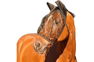 WALDHAUSEN Fliegenmaske Basic, mit Ohrenschutz, schwarz (mit Ohren), VB