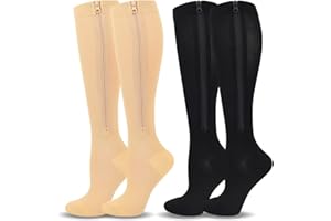 Naapesi Bas de Compression, 15-20mmhg Contention Chaussettes, Chaussette de Contention, Indiqué pour Les varices, l'œdème