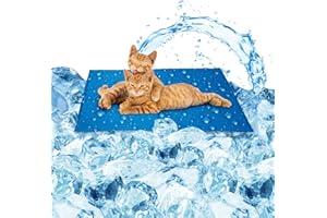 Zellar Dog Cooling Mat Medium 50x40cm, Scratch-resistant Durable Pet Cool Mat Non-Toxic Gel Self Cooling Pad for Dogs Cats, Keep Pets Cool in Hot Summer, Double-Sided Use for Kennel Crate Home Travel