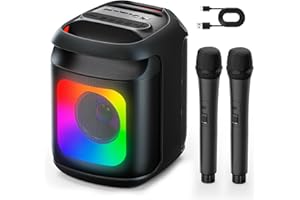 WOWSTAR Karaoke Machine 2 Microphones: Portable Karaoke Machine for Adults Kids - Bluetooth Karaoke Speaker Wireless Microphone for TV - Home Karaoke System for Party Birthday Gift Trussing Truss