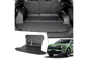 JOULARISE Cargo Liner with Backrest Mat for 2025 2024 2023 Kia Sportage Accessories, 2-in-1 Design All-Weather TPE Cargo Mat with Seat Back Protection Trunk Mat for Kia Sportage(Not Fit PHEV)
