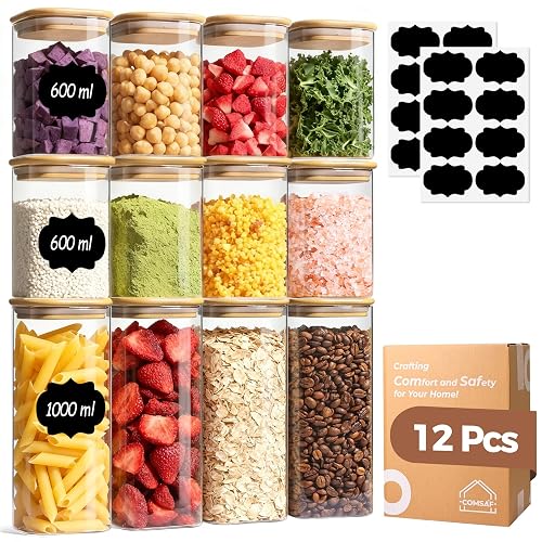 ComSaf Vorratsgläser-Set 12-teilig, Glas
