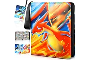 NCKIHRKK Sammelalbum für Karten 50 Seiten 900 Sammelkarten Album, Karten Schutzalbum mit Reißverschluss, Hochwertiges PU Leder Wasserdicht Tragbar Card Collection Sammelalbum, Geschenk für Kinder