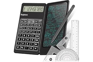 EUGIEOVE Calcolatrice Scientifica con LCD Lavagna Cancellabile - Tascabile Professionale per Liceo Università Cancelleria Scuola Casa Elettronica