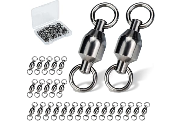 Piscorush 25 stycken kullager virvel med hög styrka virvel med svetsade ringar fisketillbehör #0-#10 33 lb-510 lb