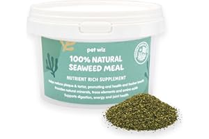 pet wiz 100% Natural Seaweed Meal for Dogs – Natural Plaque & Tartar Remover, Freshens Bad Breath & Promotes Healthy Gums – Supports Digestion & Overall Health – Made in UK (250g)