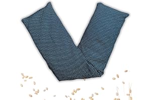 Urban Green Company Organic & Microwavable Wheat Bag - 55x12 cm Wheat Bag for Back, Neck, Joints and Shoulder Pain Relief - 100% Natural & Handmade Product - Made in UK (Black Polka Dot)