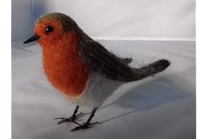 WULYDERMY Robin Needle Felt Kit British Rare Breeds Wool