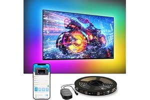 Govee Tira LED TV 3,8M RGBIC para TV 55-65 Pulgadas, Luces LED Inteligentes, Bluetooth y 2,4G Wi-Fi Control, Funciona con Alexa, Sync de Música, Adaptador de Corriente, Sin Colores de Captura
