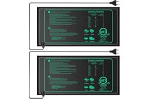 Xiexieni 2 Stück Sämling Heizung Matte, 20 Watt Heizmatte Pflanzen, Zimmergewächshaus Wärmematte für Sämling Germination, Reptil heizmatten, IPX7 Wasserdicht Heizmatte, Sicher und Haltbar, 25x52.5 cm