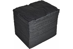 Onlissa Toallas Desechables Spun-Lace 40 * 80 cm, 100 Unds, Peluqueria/Estetica, Color Negro