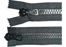 ZIPS Black Chunky Teeth Plastic Two Way Open END, Numb 8 Heavy Duty (26" to 32") (26 inches)