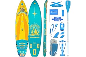 iTAOSTAR Journey Stand Up Paddling Board, 86cm/89cm Extrabreit Aufblasbar Paddle Board für Anfänger, Aufblasbare SUP Board mit Komplettes Zubehör，Allround Surfbrett für Yoga