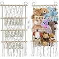 Filet Rangement Jouets Hamac - 105x105x145 Cm - Corde Coton Pour Peluches - Chambre Enfant