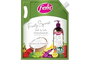 DABUR Fem Fruity Squash Soft & Safe Handwash - 1500Ml | Germ Protection | Enriched With Goodness Of Coconut Milk & Vitamin E | Long Lasting Fragrance