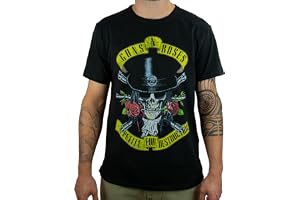 Amplified Guns N Roses T-shirt unisexe Motif tête de mort Noir