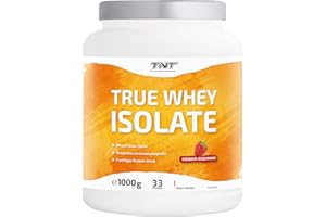 TNT TRUE NUTRITION TECHNOLOGY TNT True Whey Protein Isolate proszek (1 kg) • Proszek białkowy do shake proteinowego • Doskonała rozpuszczalność i pyszny smak (truskawka)