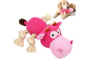 DULZILUZID Jouet couineur en peluche pour chien - Jouet interactif pour chien - Jouet anti-ennui avec film crépitant